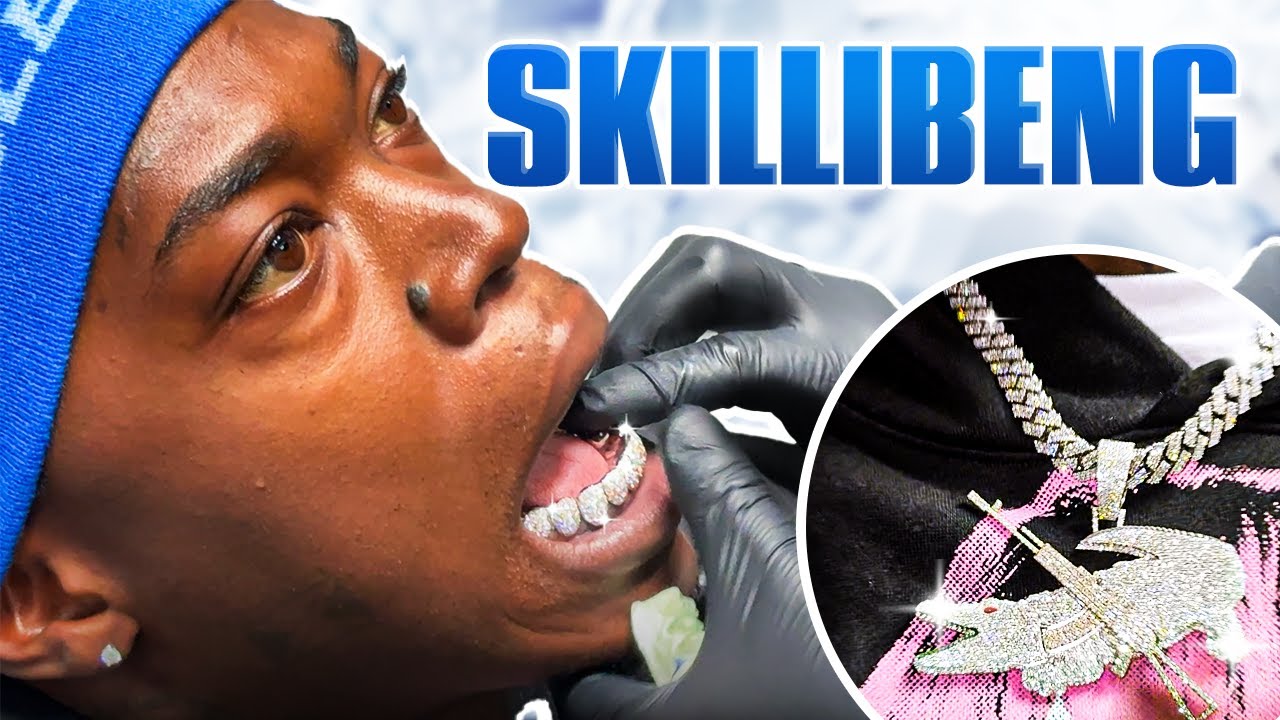 Skillibeng's NEW DIAMOND Croc Pendant & Custom Grills