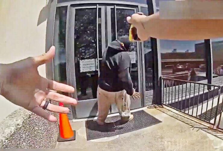 Police Tase Suspect Who Crashed Stolen Box Truck During a Wild Pursuit