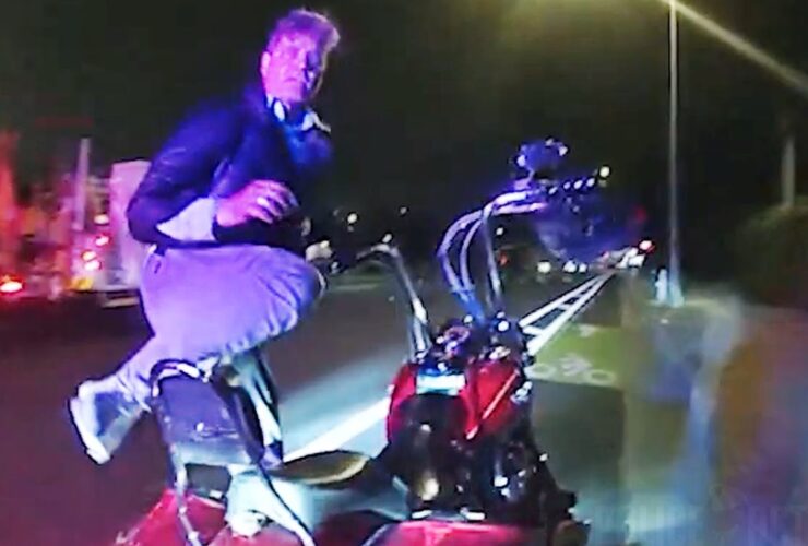 Motorcyclist Grabs Officer's Taser During Altercation Then Gets Shot