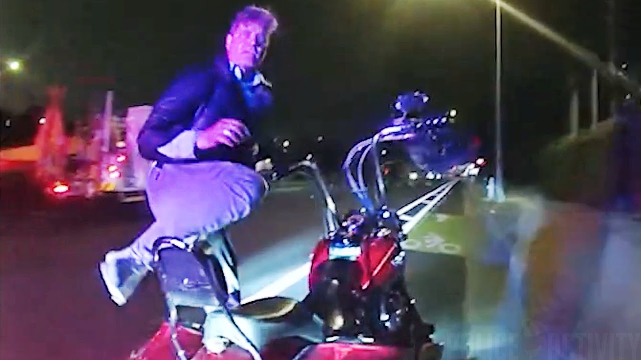 Motorcyclist Grabs Officer's Taser During Altercation Then Gets Shot
