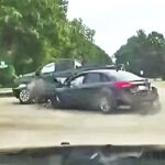 Suspect Flees Cops in Stolen Car Then Wrecks into Pickup Truck
