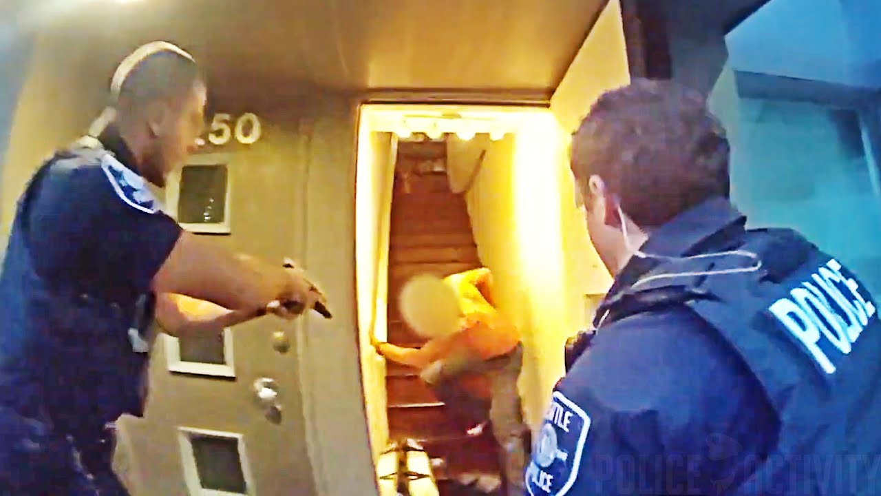 Bodycam Video of Shootout Between Seattle Officers and Barricaded Suspect