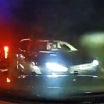 Tire Theft Suspect Crashes into Officers Then Tries to Swim Away