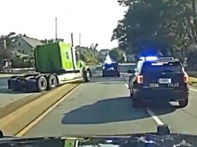 Wild Police Chase Of Stolen Semi-Truck Ends In Crash