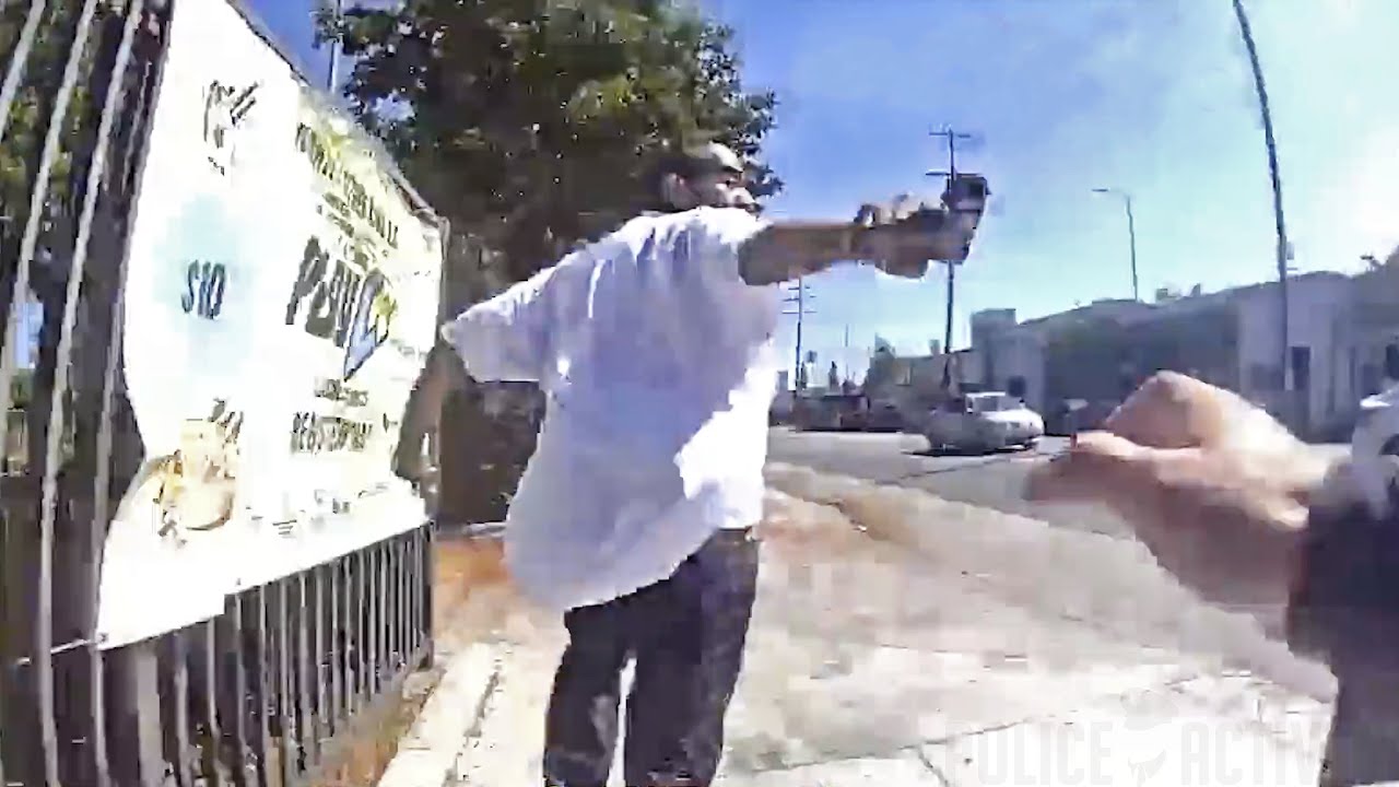 Suspect Opens Fire On LAPD Officers During Foot Chase