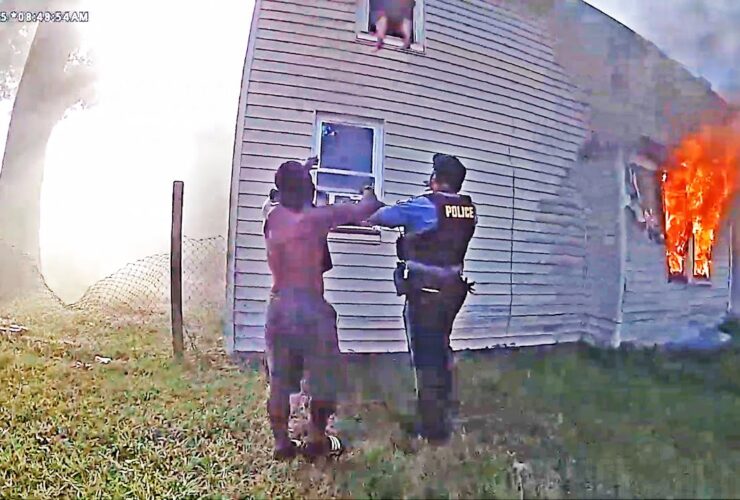 N.J. Cops and Neighbor Catch Child Jumping Out of Burning Home