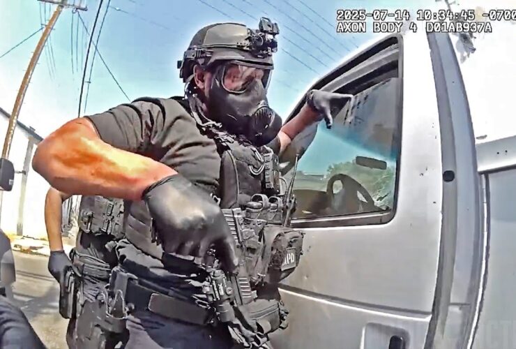 LAPD Officers Shoot Suspect In Van Holding a Replica BB-Gun Rifle