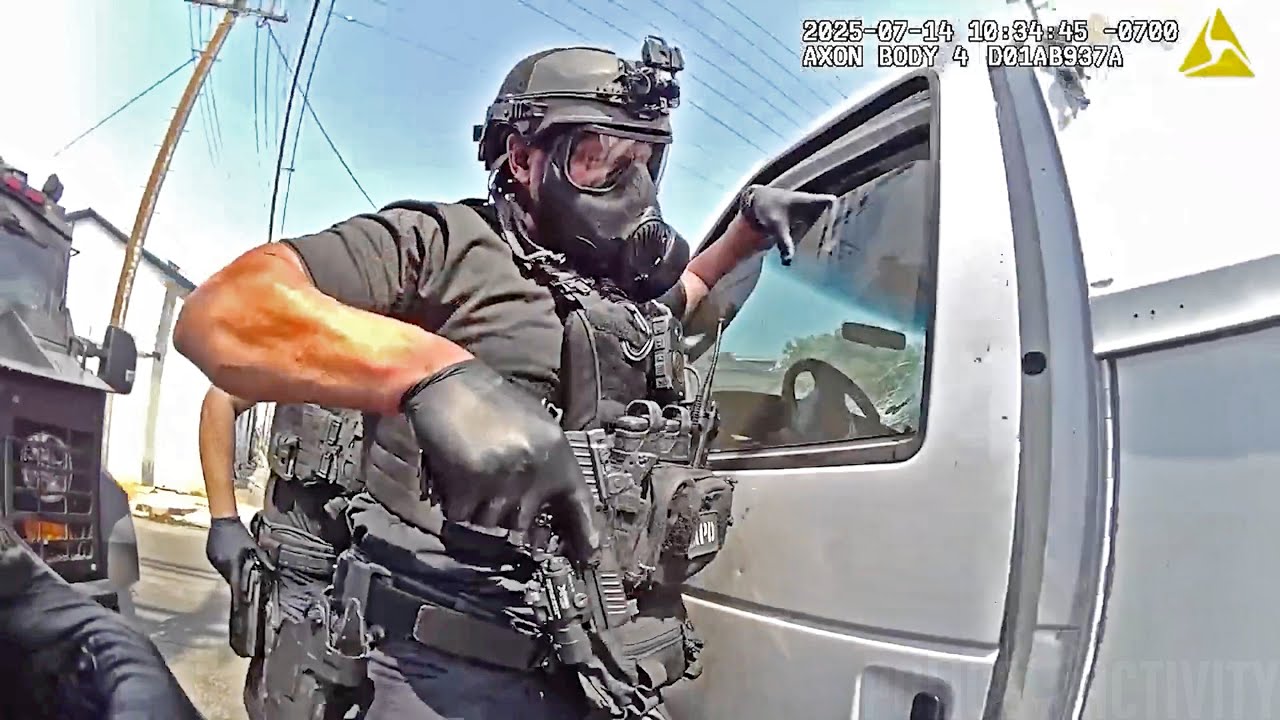 LAPD Officers Shoot Suspect In Van Holding a Replica BB-Gun Rifle