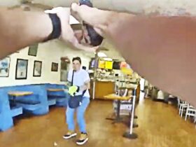 Bystander Grapples Armed Suspect Moments Before Shooting