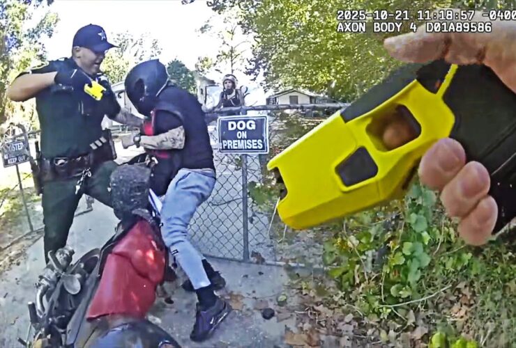 Florida Deputy Tases Suspect Trying to Flee on Stolen Motorcycle
