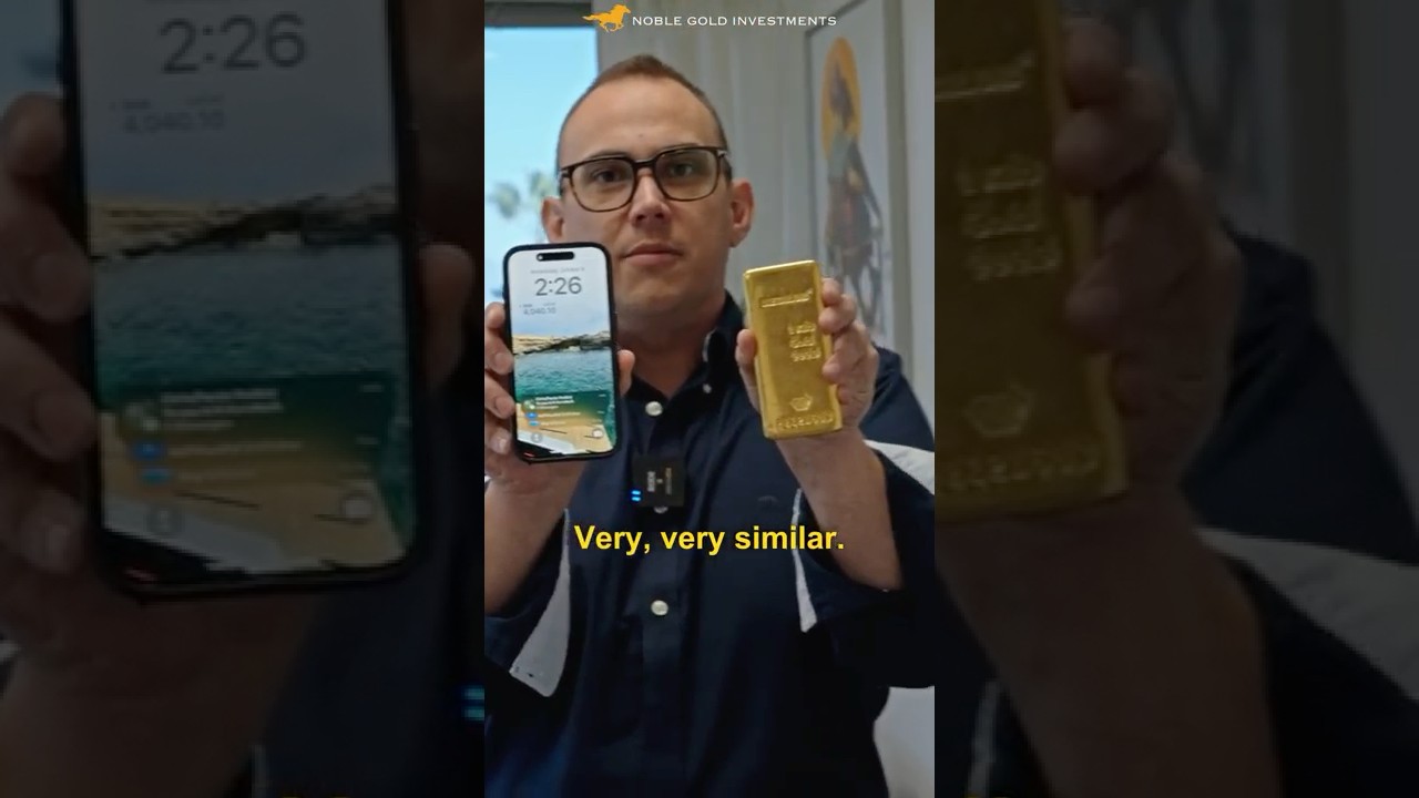 Guess how much a kilo gold bar weighs 👀