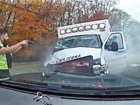 Man Steals Ambulance With Paramedic and Patient inside Before Fiery Crash