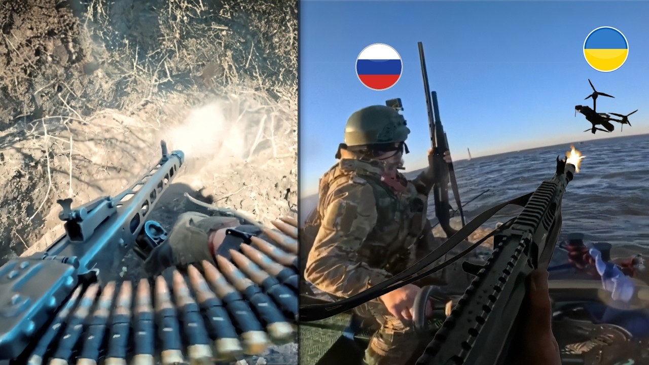 🔴 Ukraine War – Ukrainian MG3 Machine Gunners In Heavy Trench Combat • Insane Russian GoPro Footage