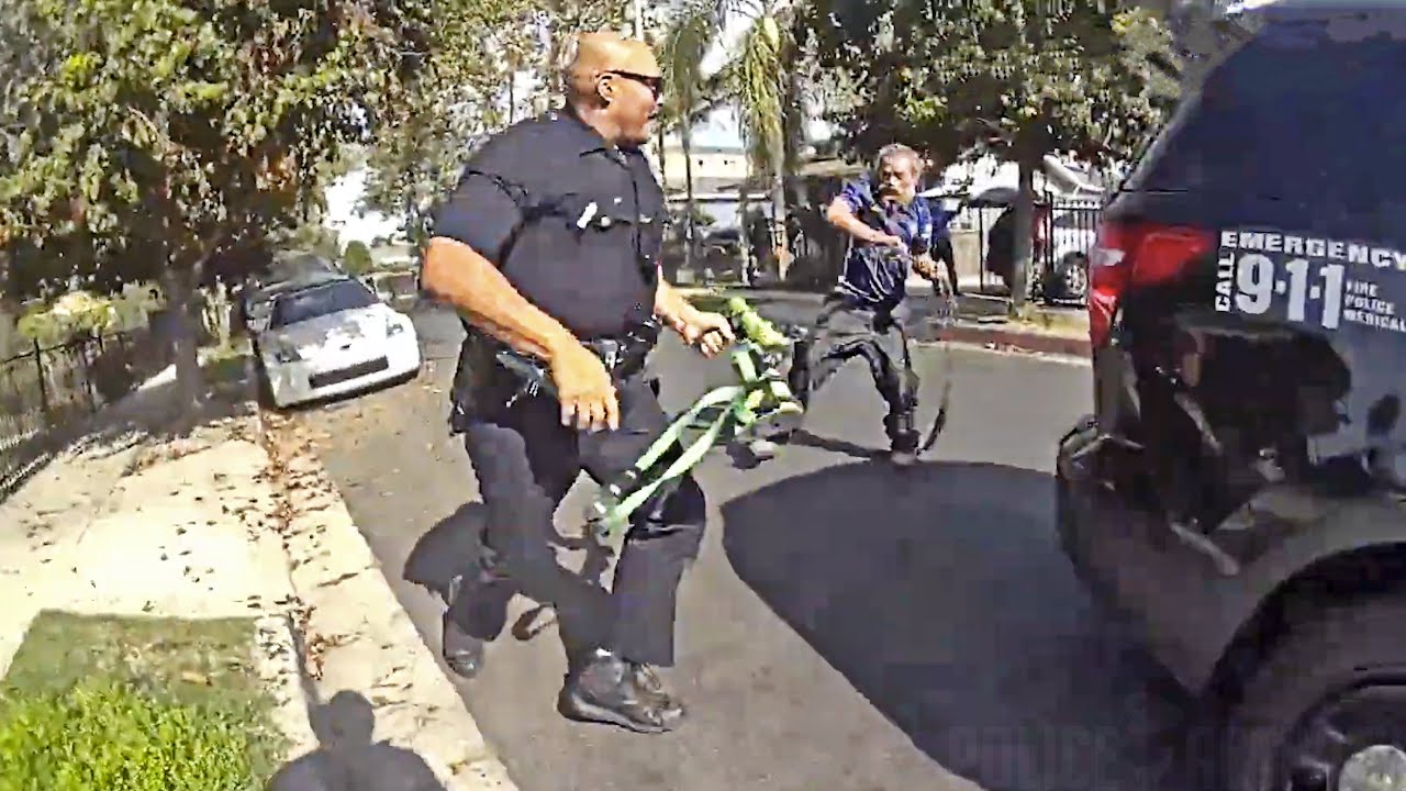 LAPD Officer Shoots Suspect Charging With Metal Wires