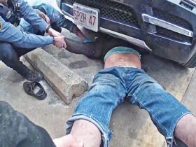 Bodycam Shows Rescue of Man Trapped Under Car Outside Auto Parts Store