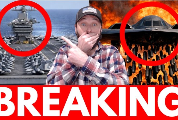 U.S. Aircraft Carrier ON FIRE – Stealth Bombers HAMMER Iran's Secret Base