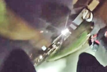 Cop Hitches Wild Hood Ride To Tackle Teen On Minibike