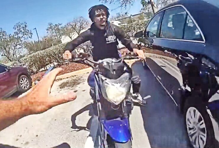 Motorcyclist Hits Officer Then Gets Tased While Fleeing