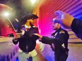 Officer Fires Gun After Being Knocked To The Ground