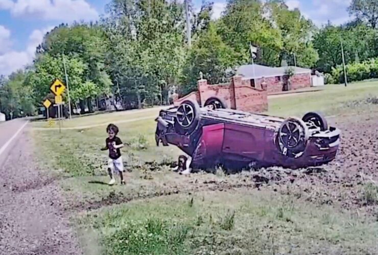 Toddler Escapes Rollover Crash After Mom's Police Chase