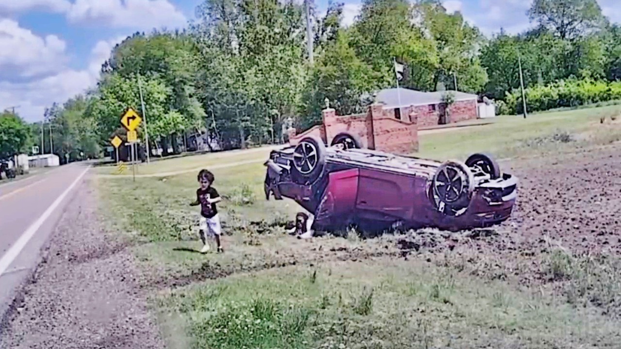 Toddler Escapes Rollover Crash After Mom's Police Chase