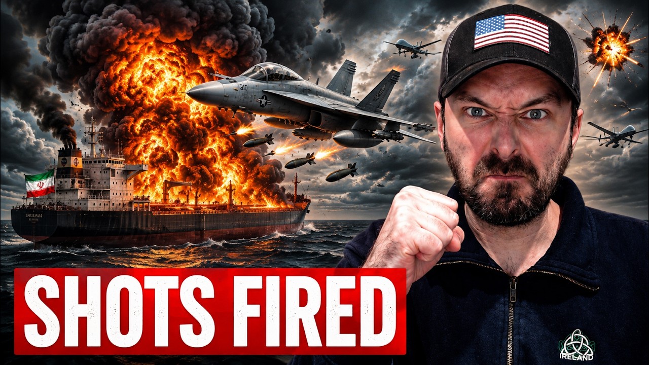 U.S. Fighter Jet BOMBS Iran Ship – Drone Strikes Underway