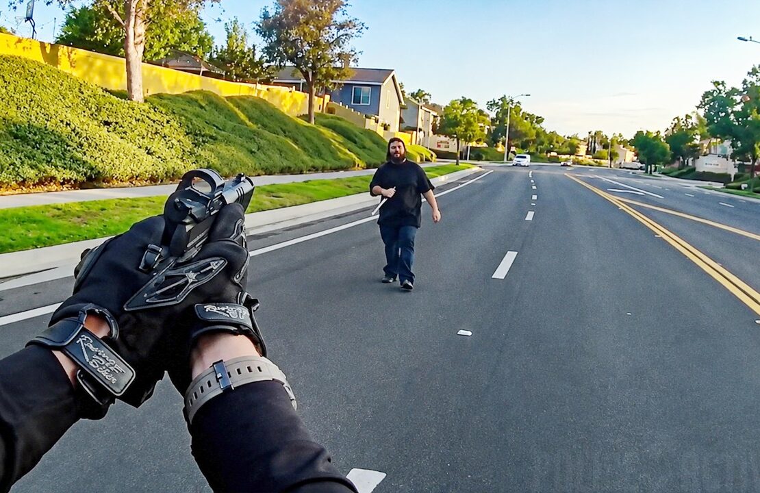 Officer Shoots Man After He Pulls Out a Large Knife